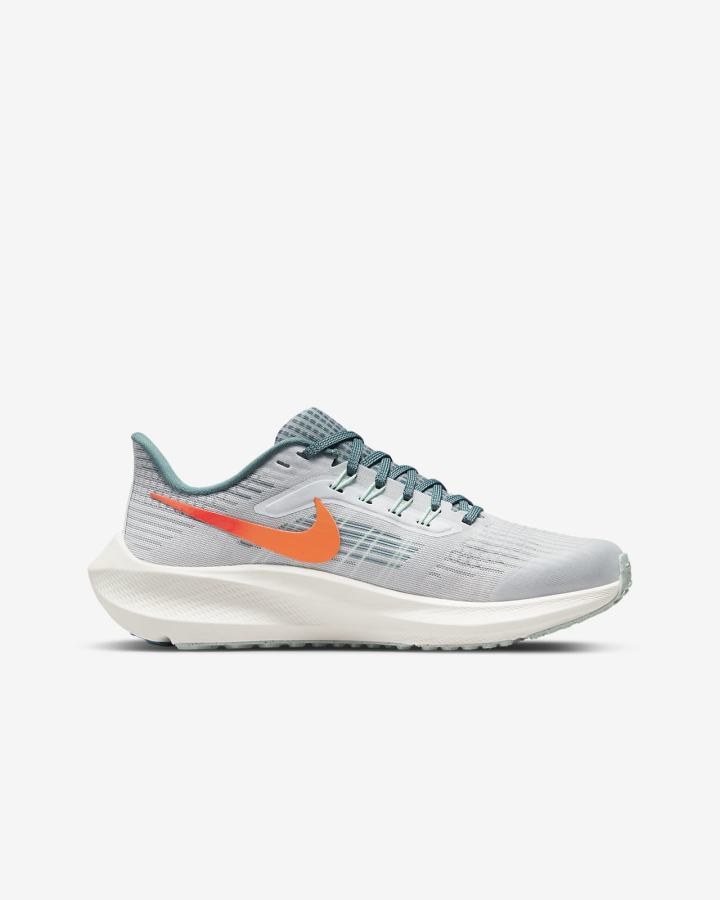 Zapatillas Running Nike Air Zoom Pegasus 39 Kids Road Niña Plateadas Blancas Verde Menta Naranjas | FGNZP-5840