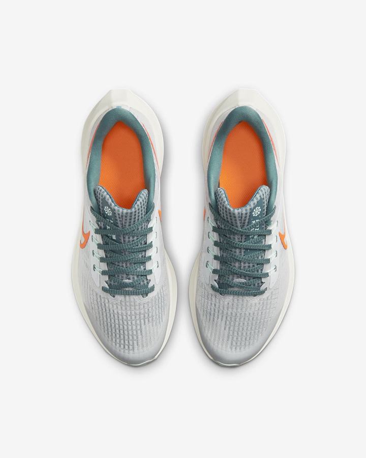 Zapatillas Running Nike Air Zoom Pegasus 39 Kids Road Niña Plateadas Blancas Verde Menta Naranjas | FGNZP-5840