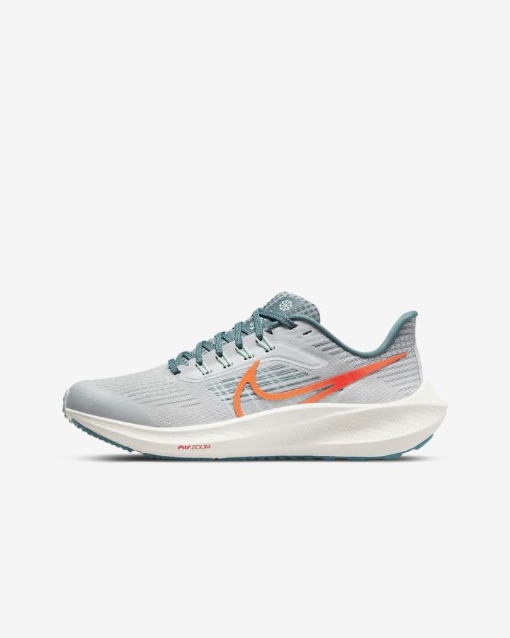Zapatillas Running Nike Air Zoom Pegasus 39 Kids Road Niña Plateadas Blancas Verde Menta Naranjas | FGNZP-5840