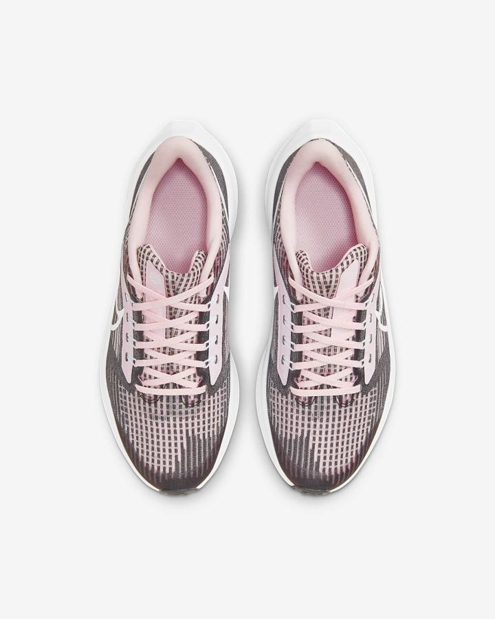 Zapatillas Running Nike Air Zoom Pegasus 39 Kids Road Niña Rosas Negras Blancas | FNUDO-1650