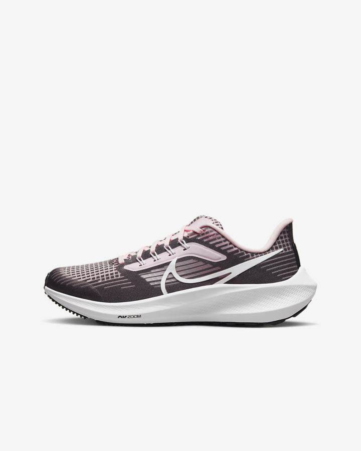 Zapatillas Running Nike Air Zoom Pegasus 39 Kids Road Niña Rosas Negras Blancas | FNUDO-1650
