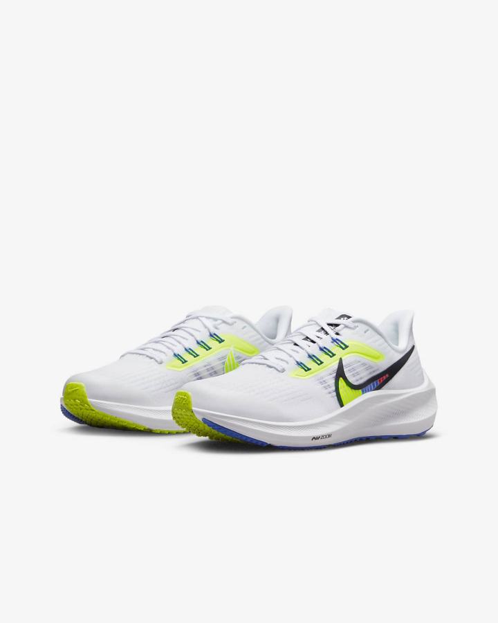 Zapatillas Running Nike Air Zoom Pegasus 39 Kids Road Niño Blancas Azules Negras | FTXGC-3185