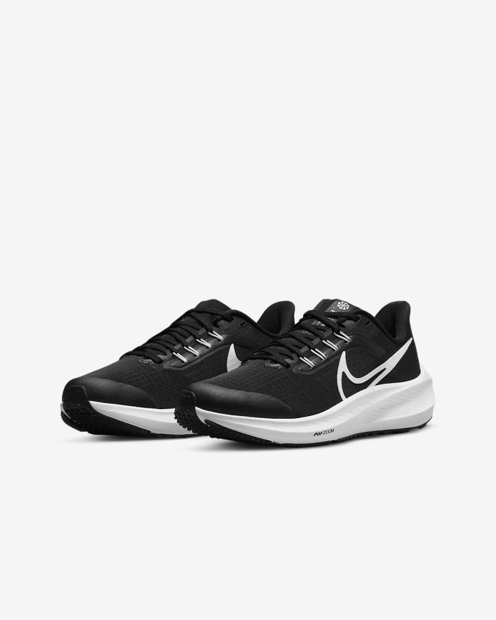 Zapatillas Running Nike Air Zoom Pegasus 39 Kids Road Niña Negras Blancas | FUYBX-4157