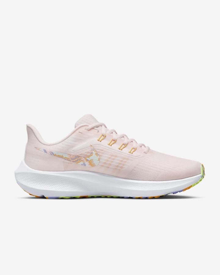 Zapatillas Running Nike Air Zoom Pegasus 39 Road Mujer Rosas Claro Doradas Verde | IOATE-9137