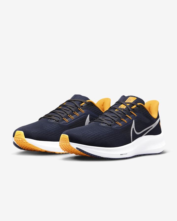 Zapatillas Running Nike Air Zoom Pegasus 39 (Clemson) Road Hombre Azul Marino Doradas Blancas | KGEHA-9164