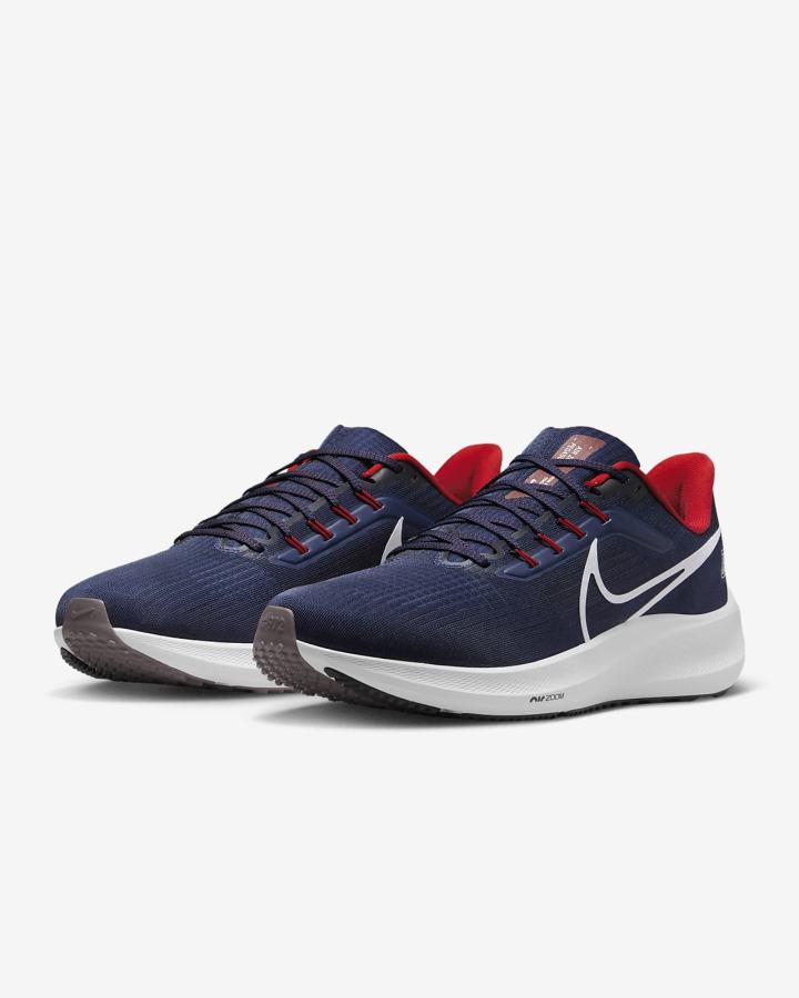 Zapatillas Running Nike Air Zoom Pegasus 39 (Clemson) Road Hombre Azul Marino Rojas Blancas | MCUIS-9350