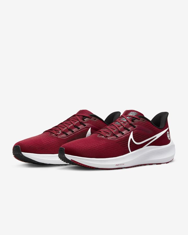 Zapatillas Running Nike Air Zoom Pegasus 39 (Clemson) Road Hombre Rojas Negras Blancas | NHQAF-0376