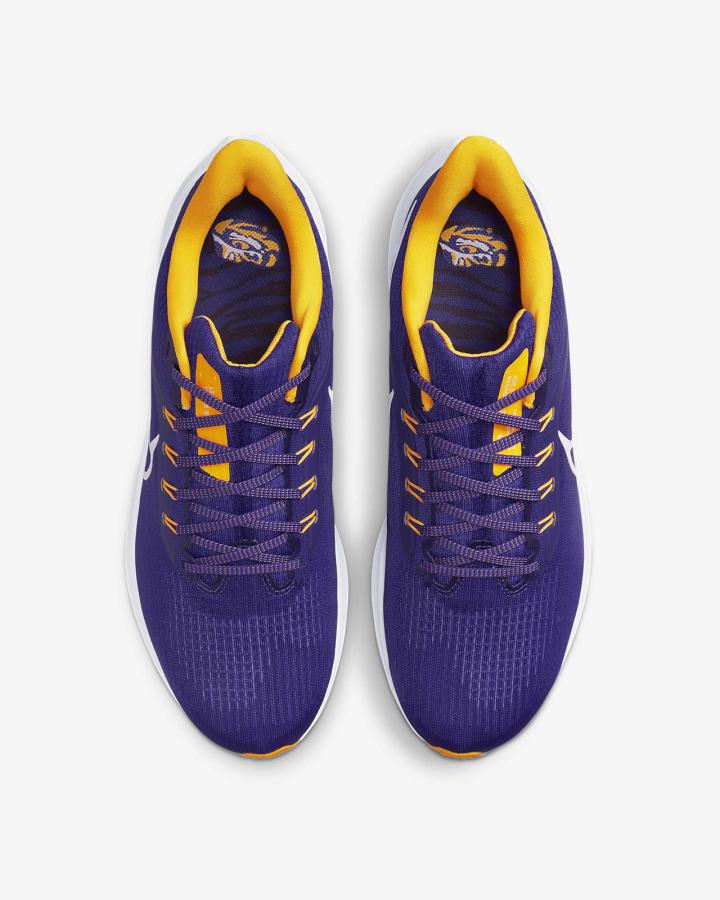 Zapatillas Running Nike Air Zoom Pegasus 39 (Clemson) Road Hombre Moradas Doradas Blancas | NMJVP-5693