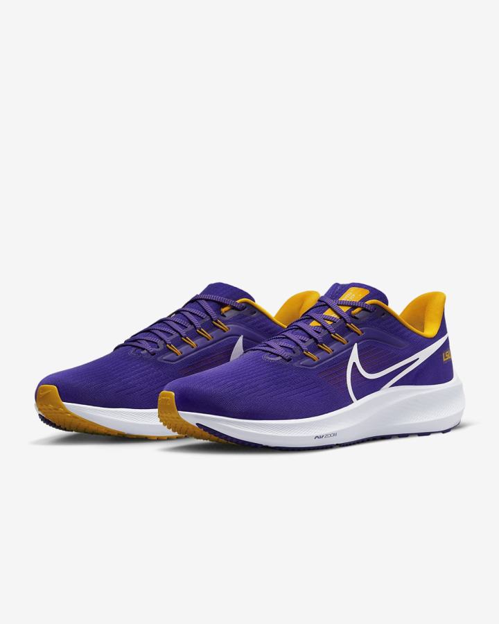 Zapatillas Running Nike Air Zoom Pegasus 39 (Clemson) Road Hombre Moradas Doradas Blancas | NMJVP-5693