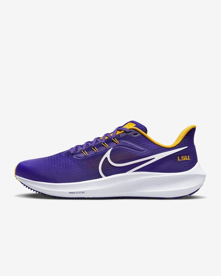 Zapatillas Running Nike Air Zoom Pegasus 39 (Clemson) Road Hombre Moradas Doradas Blancas | NMJVP-5693