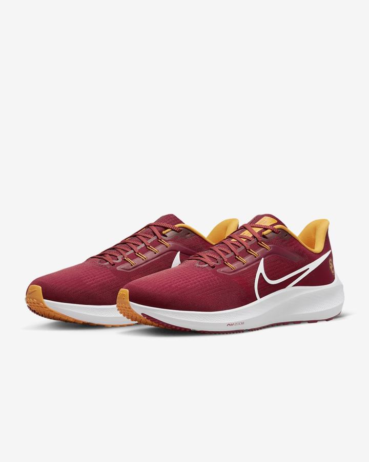 Zapatillas Running Nike Air Zoom Pegasus 39 (Clemson) Road Hombre Rojas Doradas Blancas | POEGS-2073
