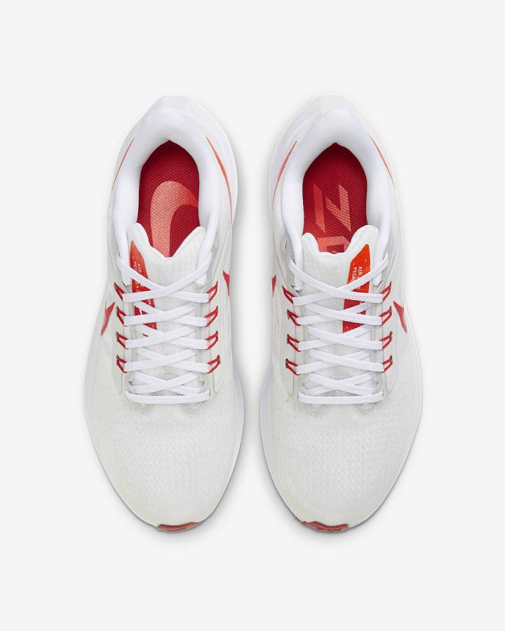 Zapatillas Running Nike Air Zoom Pegasus 39 Road Mujer Blancas Rojas Claro | QUNXO-0176