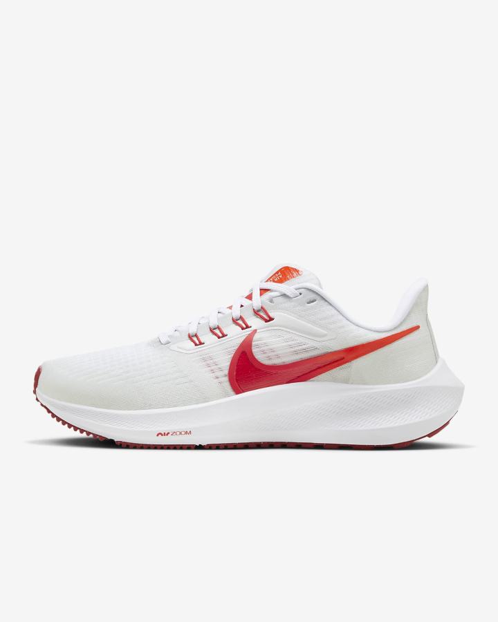 Zapatillas Running Nike Air Zoom Pegasus 39 Road Mujer Blancas Rojas Claro | QUNXO-0176