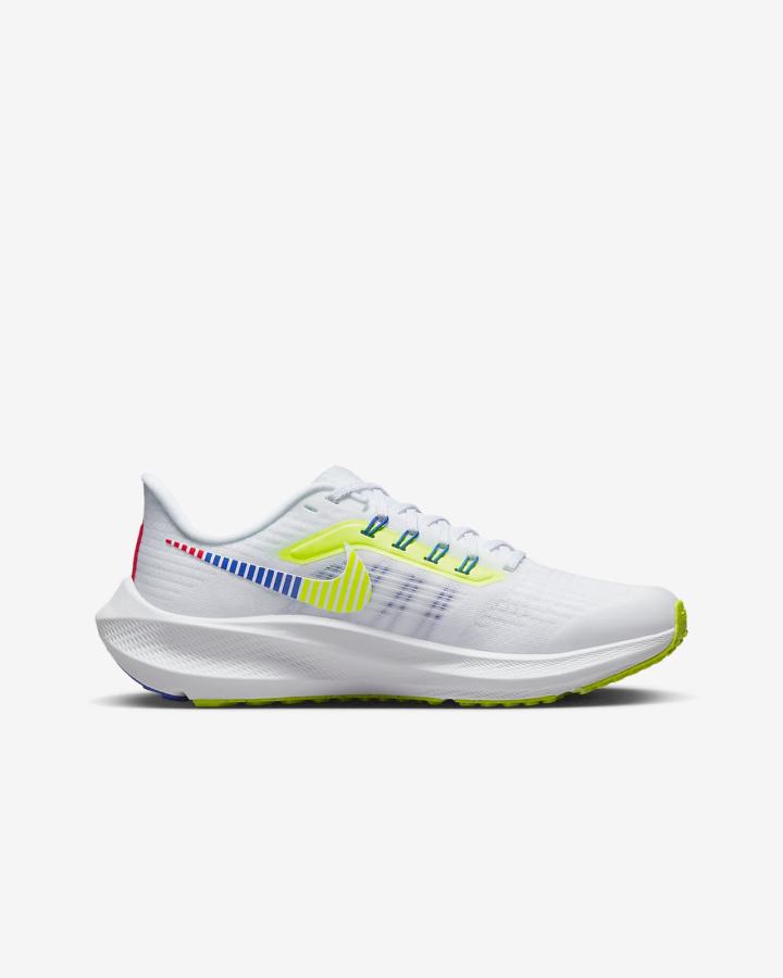 Zapatillas Running Nike Air Zoom Pegasus 39 Kids Road Niña Blancas Azules Negras | SIJDH-2184