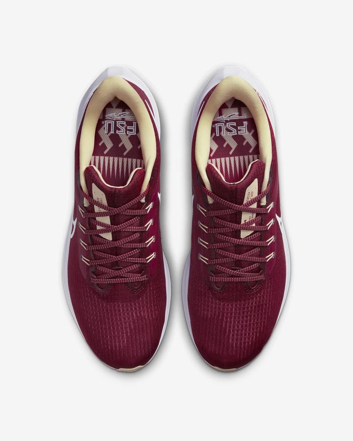 Zapatillas Running Nike Air Zoom Pegasus 39 (Clemson) Road Hombre Burdeos Doradas Blancas | TDCZQ-6143