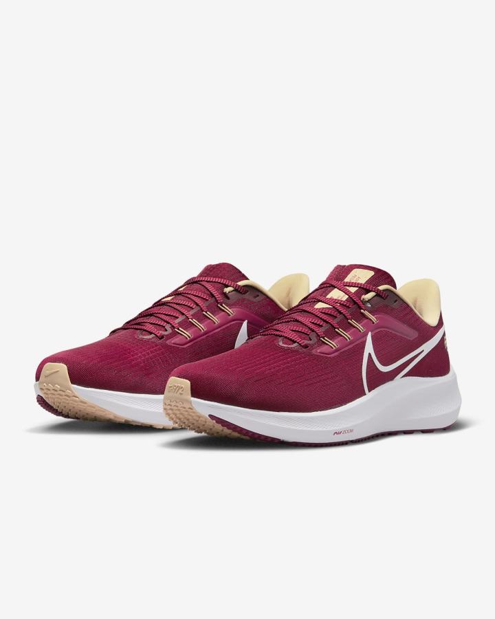 Zapatillas Running Nike Air Zoom Pegasus 39 (Clemson) Road Hombre Burdeos Doradas Blancas | TDCZQ-6143