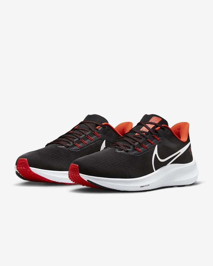 Zapatillas Running Nike Air Zoom Pegasus 39 (Clemson) Road Hombre Negras Naranjas Blancas | VQXWY-4532