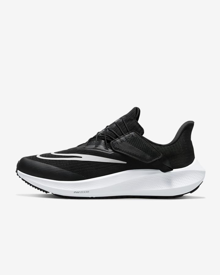 Zapatillas Running Nike Air Zoom Pegasus FlyEase Easy On/Off Road Mujer Negras Gris Oscuro Blancas | XEVNS-4970