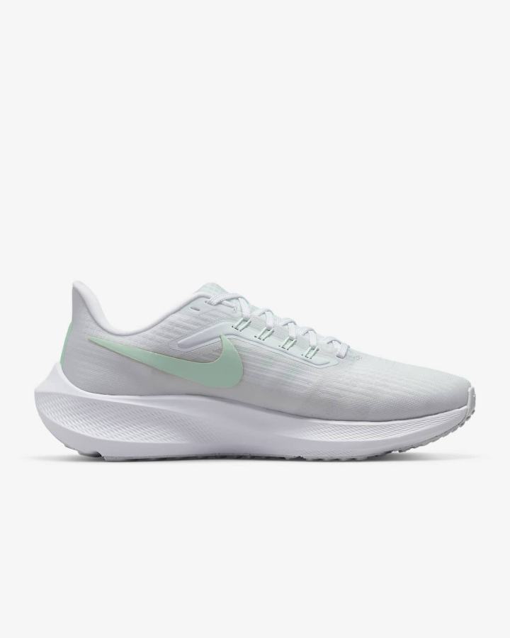 Zapatillas Running Nike Air Zoom Pegasus 39 Road Mujer Blancas Plateadas Verde Verde Menta | YSXAN-7956