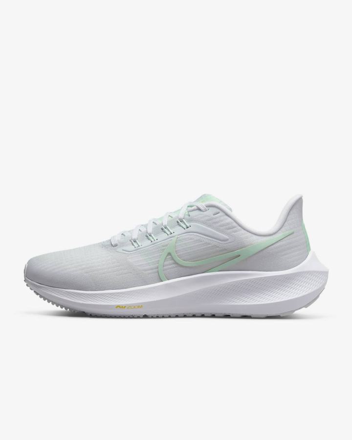 Zapatillas Running Nike Air Zoom Pegasus 39 Road Mujer Blancas Plateadas Verde Verde Menta | YSXAN-7956
