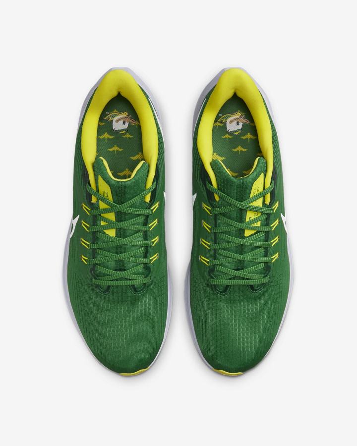Zapatillas Running Nike Air Zoom Pegasus 39 (Clemson) Road Hombre Verde Amarillo Blancas | ZHQAW-2371
