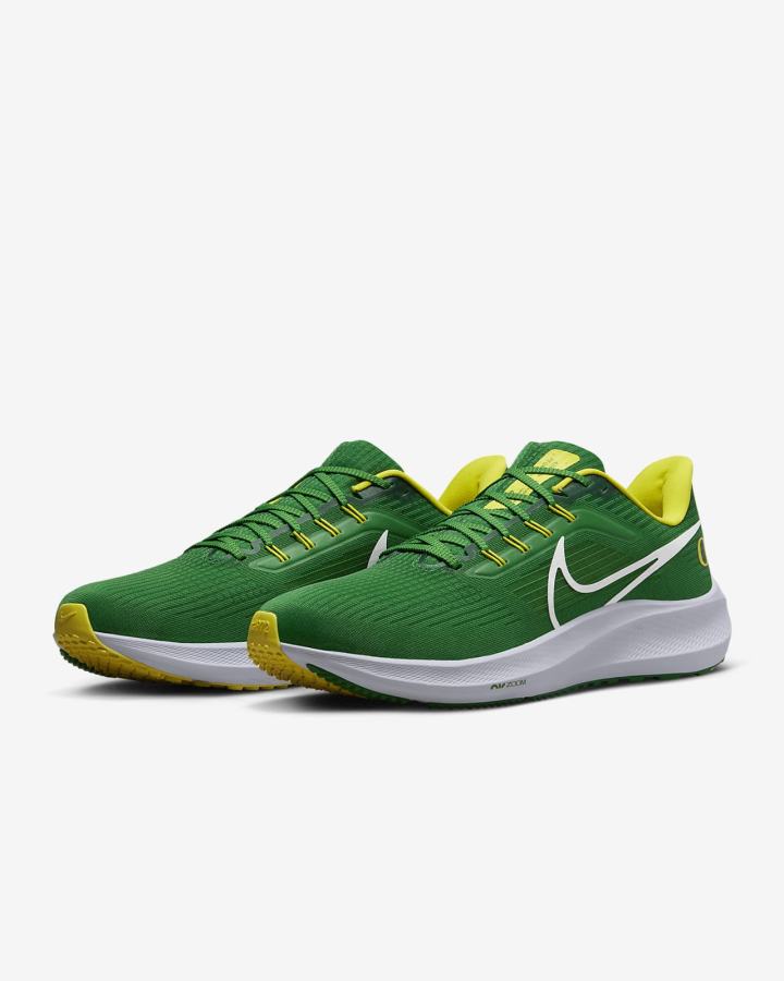 Zapatillas Running Nike Air Zoom Pegasus 39 (Clemson) Road Hombre Verde Amarillo Blancas | ZHQAW-2371