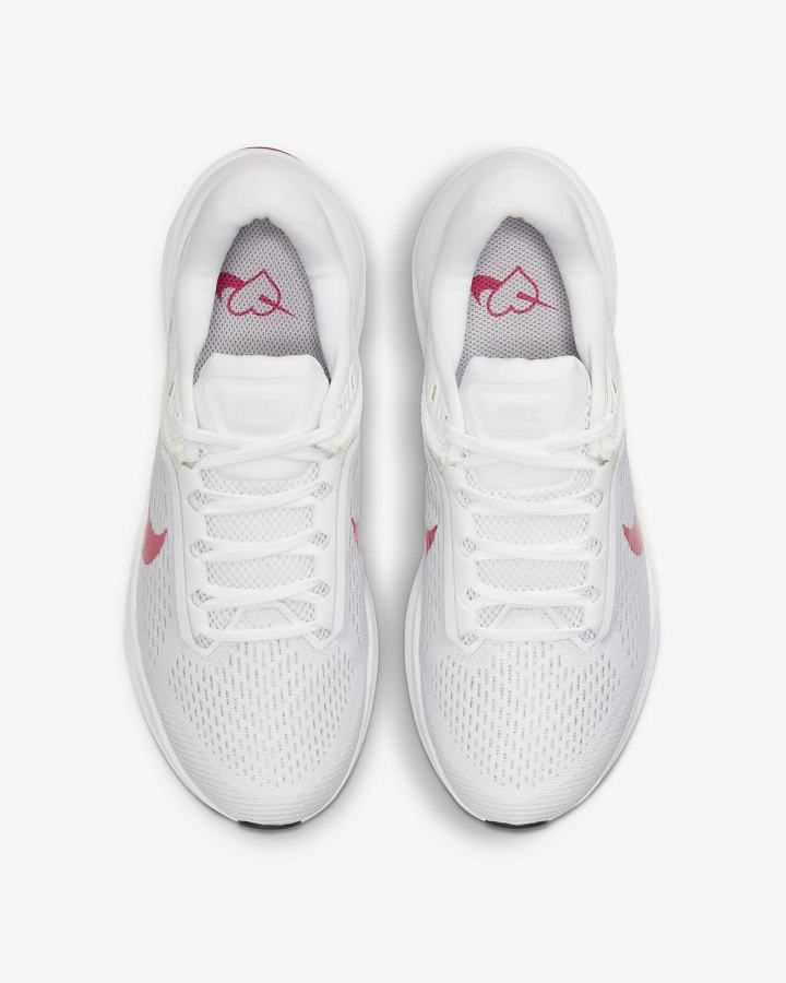 Zapatillas Running Nike Air Zoom Structure 24 Road Mujer Blancas Rosas | BCUZL-7258