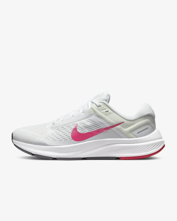 Zapatillas Running Nike Air Zoom Structure 24 Road Mujer Blancas Rosas | BCUZL-7258