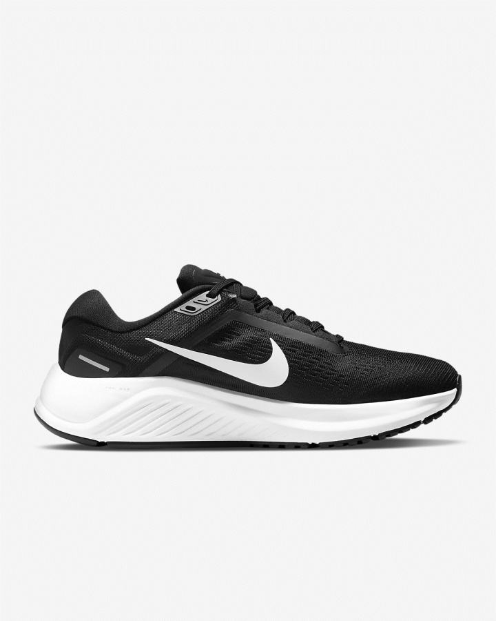 Zapatillas Running Nike Air Zoom Structure 24 Road Mujer Negras Blancas | VLTIA-1672