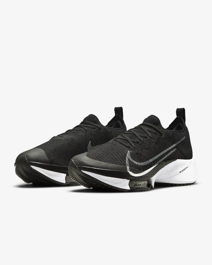 Zapatillas Running Nike Air Zoom Tempo NEXT% Road Hombre Negras Gris Oscuro Plateadas Blancas | IEHVD-1643