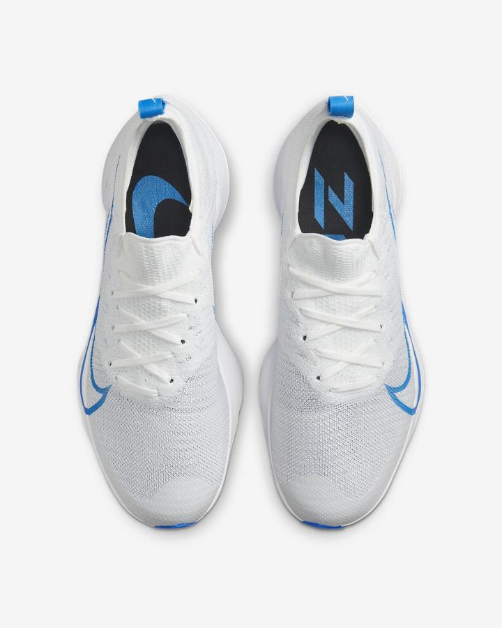 Zapatillas Running Nike Air Zoom Tempo NEXT% Road Hombre Blancas Plateadas Negras Azules | SEBCQ-9326