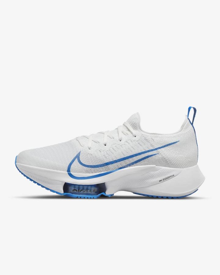 Zapatillas Running Nike Air Zoom Tempo NEXT% Road Hombre Blancas Plateadas Negras Azules | SEBCQ-9326