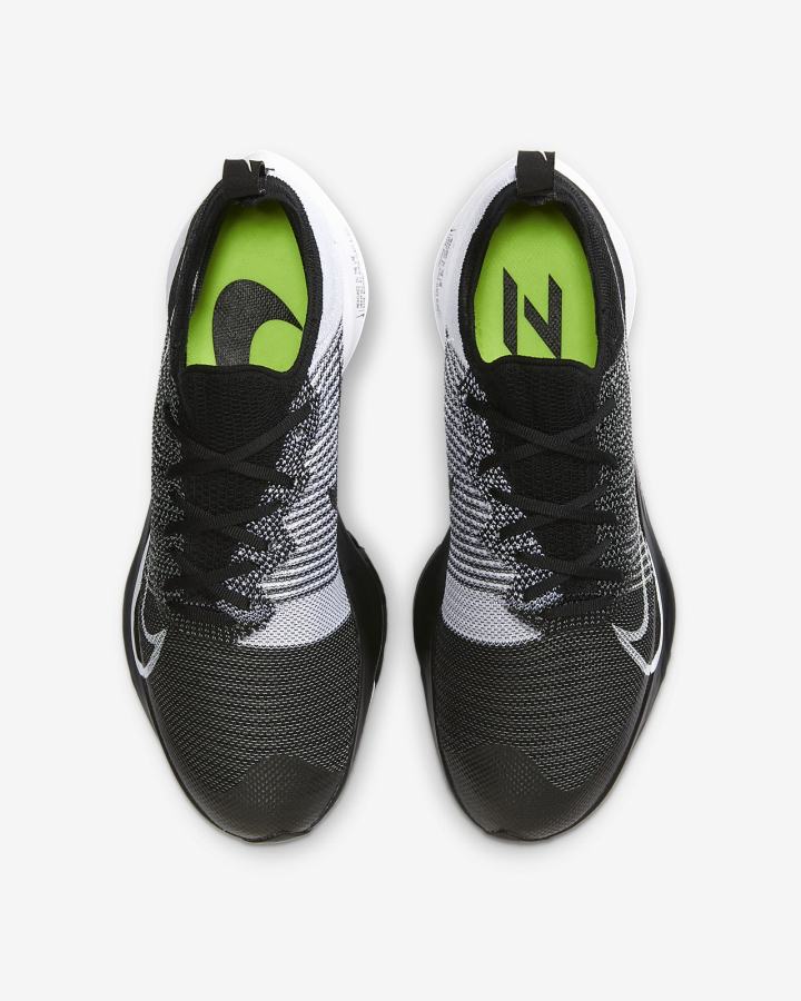 Zapatillas Running Nike Air Zoom Tempo NEXT% Road Hombre Negras Blancas | ZSFTR-6074