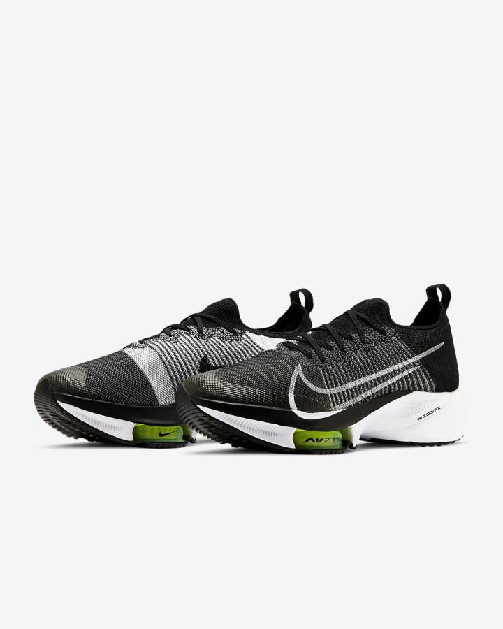 Zapatillas Running Nike Air Zoom Tempo NEXT% Road Hombre Negras Blancas | ZSFTR-6074