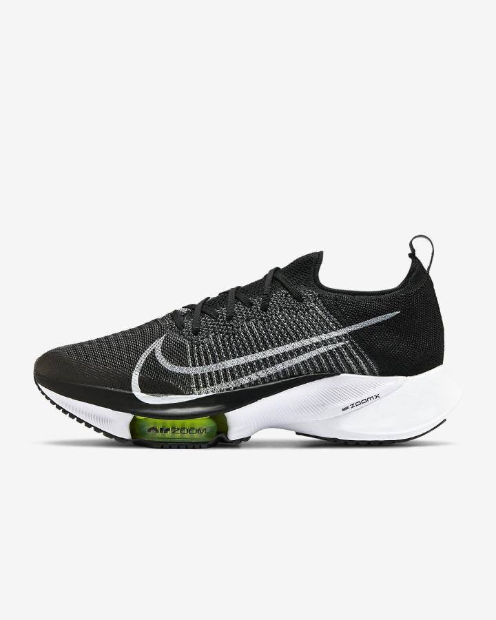 Zapatillas Running Nike Air Zoom Tempo NEXT% Road Hombre Negras Blancas | ZSFTR-6074
