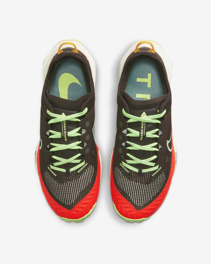Zapatillas Running Nike Air Zoom Terra Kiger 8 Trail Mujer Marrones Rojas Claro Amarillo Verde | LKEHZ-3512