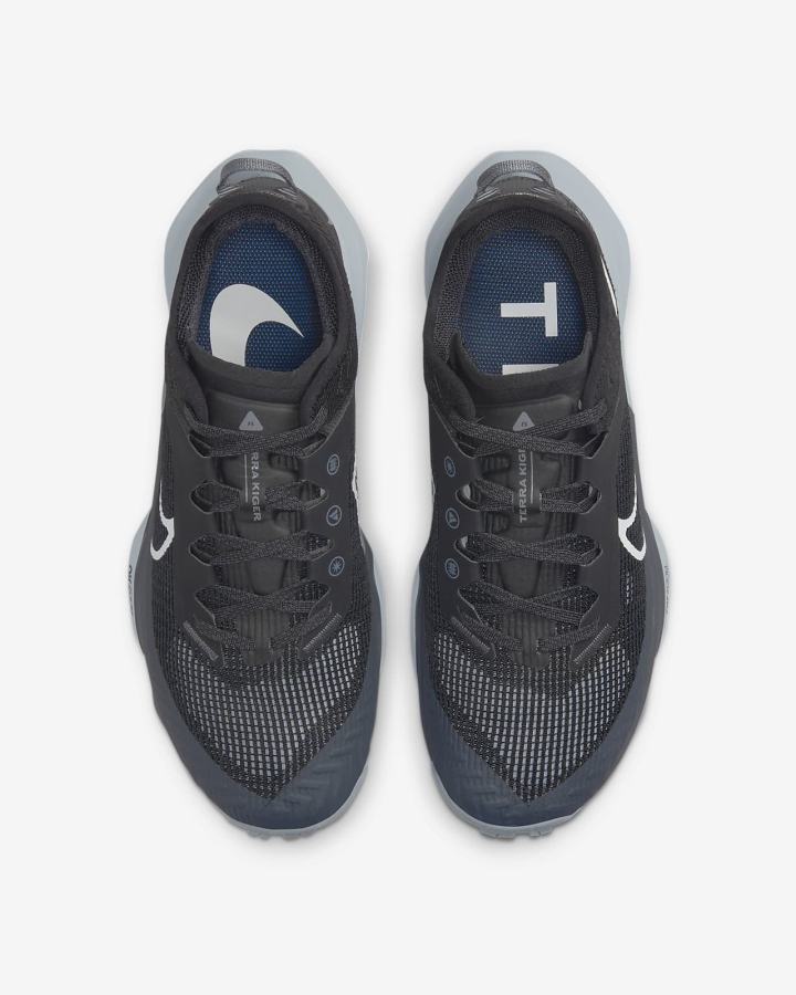 Zapatillas Running Nike Air Zoom Terra Kiger 8 Trail Mujer Negras Gris Plateadas | LVCZU-5901