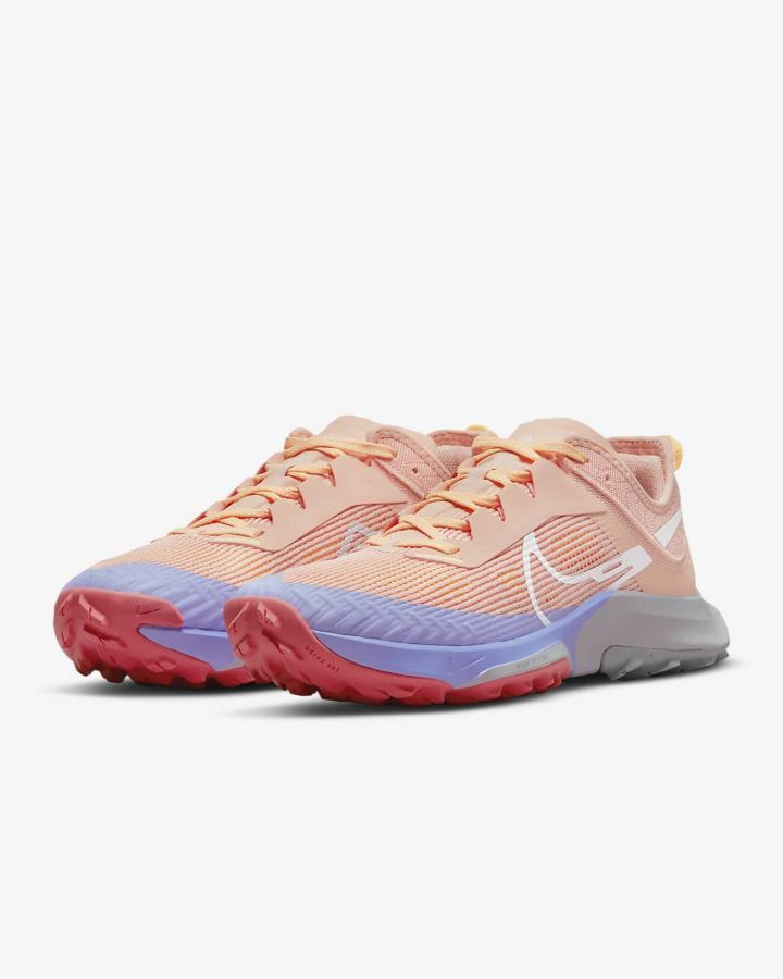 Zapatillas Running Nike Air Zoom Terra Kiger 8 Trail Mujer Naranjas Moradas Blancas | PGWNA-5703