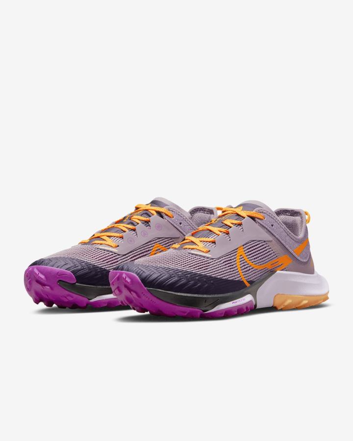 Zapatillas Running Nike Air Zoom Terra Kiger 8 Trail Mujer Moradas Negras Coral Creme Naranjas | WOEYR-7492