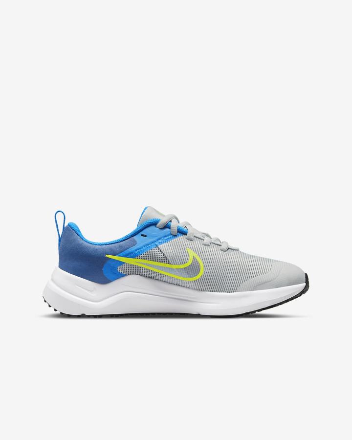 Zapatillas Running Nike Downshifter 12 Kids Road Niño Gris Azules Gris Azul Marino Gris | APLHI-5479