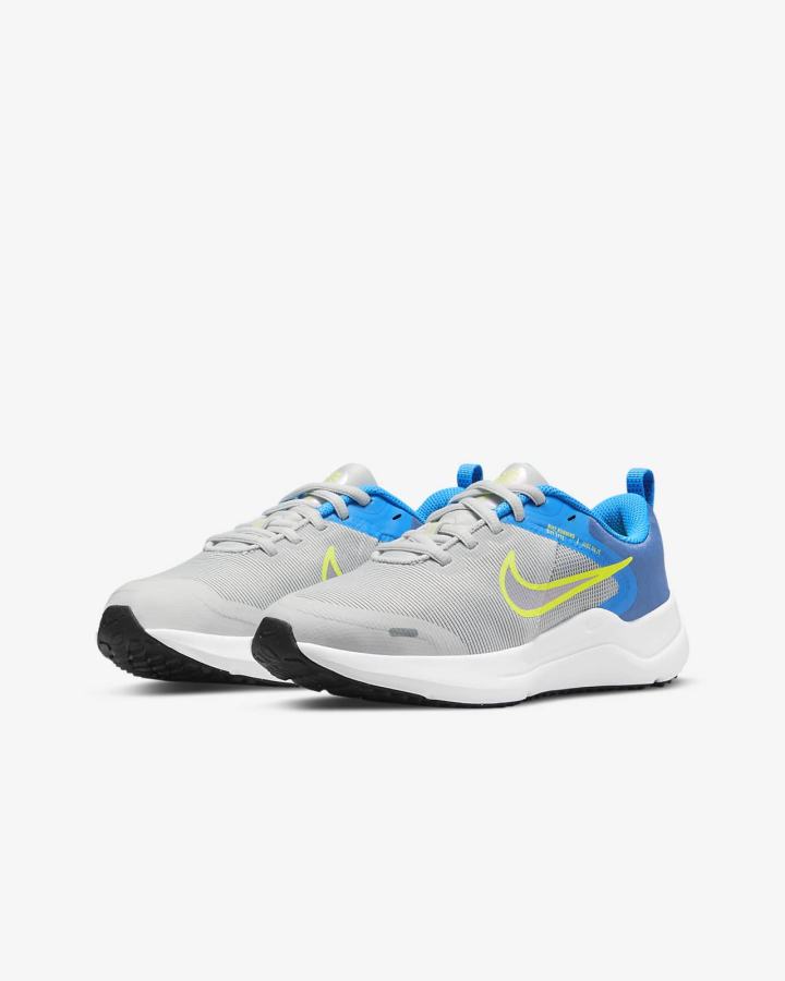 Zapatillas Running Nike Downshifter 12 Kids Road Niño Gris Azules Gris Azul Marino Gris | APLHI-5479