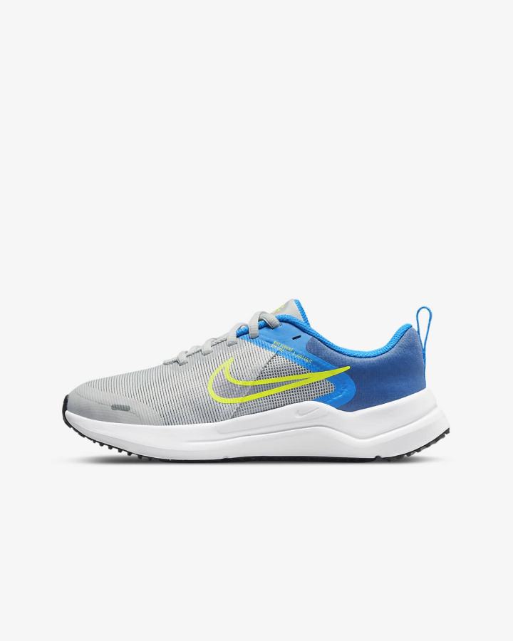 Zapatillas Running Nike Downshifter 12 Kids Road Niño Gris Azules Gris Azul Marino Gris | APLHI-5479