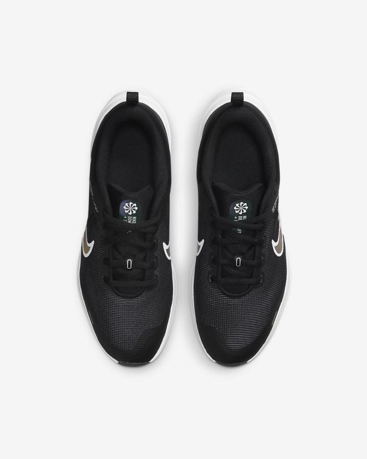Zapatillas Running Nike Downshifter 12 Kids Road Niña Negras Gris Oscuro Blancas | FZYXW-3872