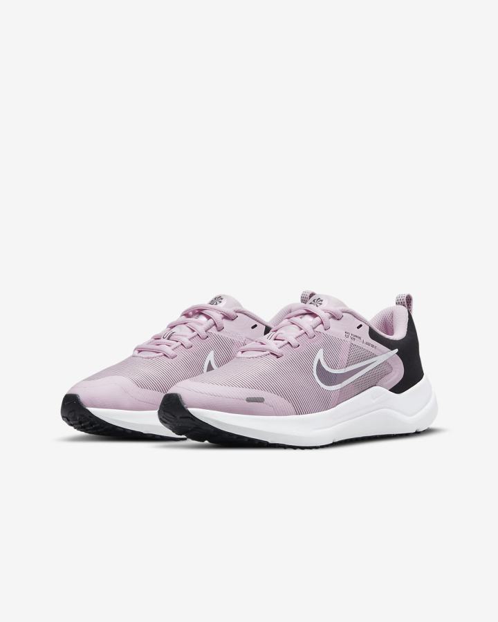 Zapatillas Running Nike Downshifter 12 Kids Road Niña Rosas Negras Azules Gris | SRQNA-0964