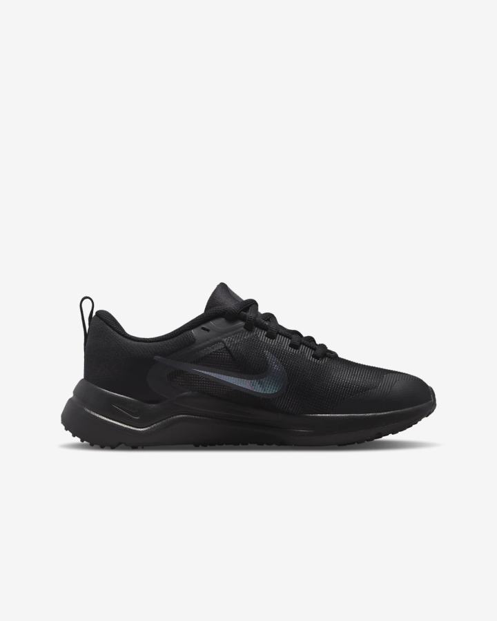 Zapatillas Running Nike Downshifter 12 Kids Road Niño Negras Gris Claro Negras | ZSPMR-4867