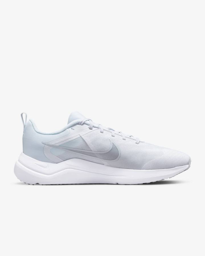 Zapatillas Running Nike Downshifter 12 Road Hombre Blancas Plateadas | BUQVN-4235