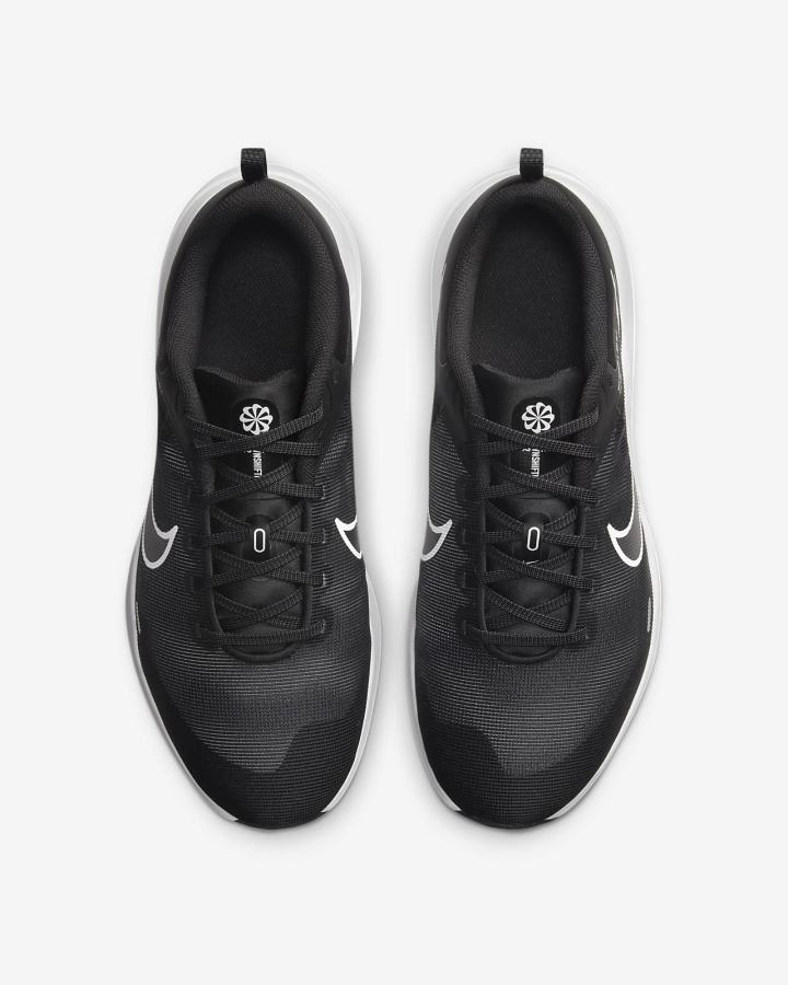Zapatillas Running Nike Downshifter 12 Road Hombre Negras Gris Oscuro Plateadas Blancas | DNAST-3751