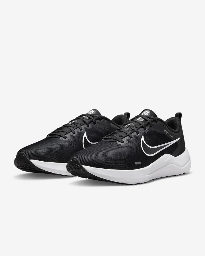 Zapatillas Running Nike Downshifter 12 Road Hombre Negras Gris Oscuro Plateadas Blancas | DNAST-3751