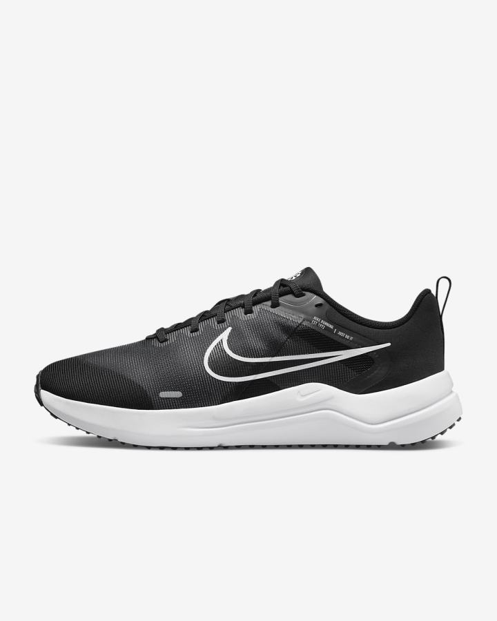 Zapatillas Running Nike Downshifter 12 Road Hombre Negras Gris Oscuro Plateadas Blancas | DNAST-3751