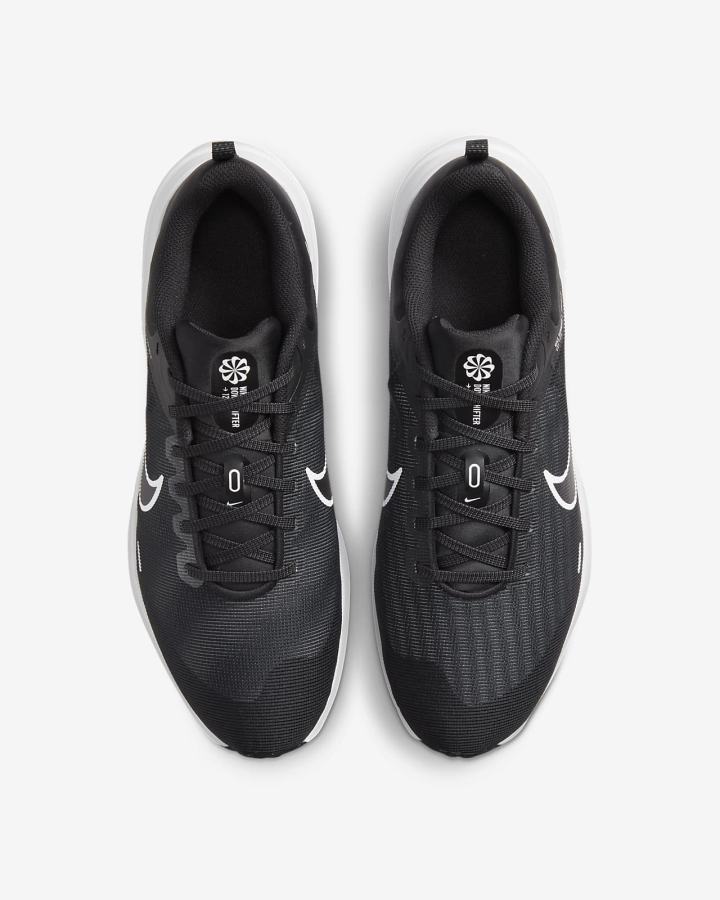 Zapatillas Running Nike Downshifter 12 Road Hombre Negras Gris Oscuro Plateadas Blancas | HDTAP-3809